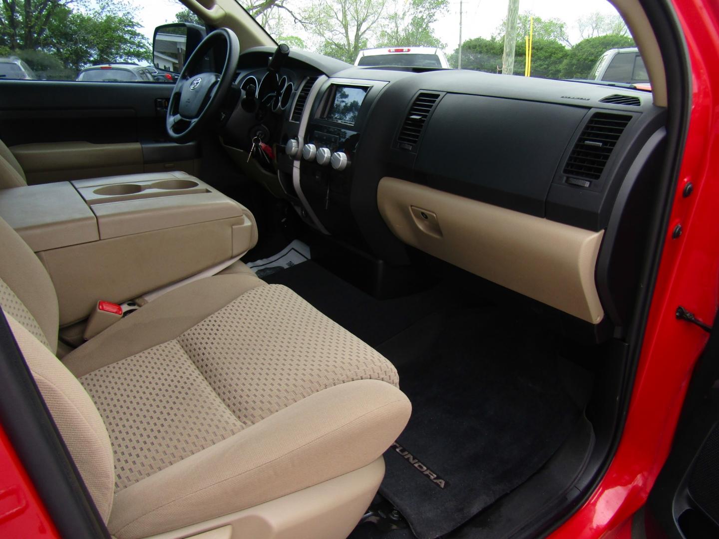 2012 Red /Tan Toyota Tundra Tundra-Grade 5.7L Double Cab 2WD (5TFRY5F14CX) with an 5.7L V8 DOHC 32V engine, Automatic transmission, located at 15016 S Hwy 231, Midland City, AL, 36350, (334) 983-3001, 31.306210, -85.495277 - Photo#9